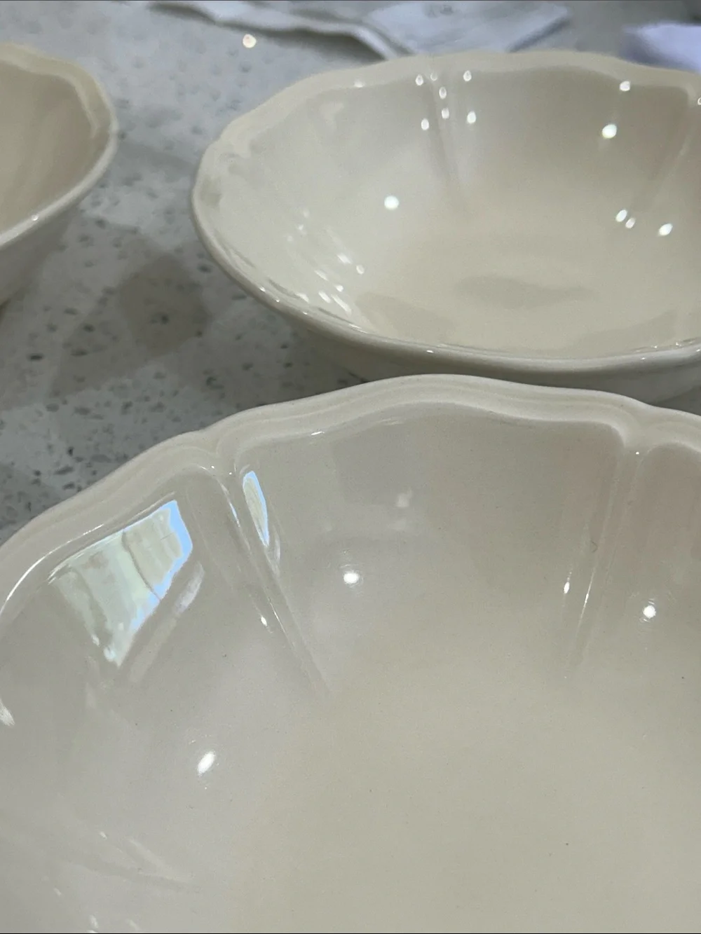 Wedgewood Queen's Ware Queen's Plain Set of 6 Cereal Bowls - Made in England